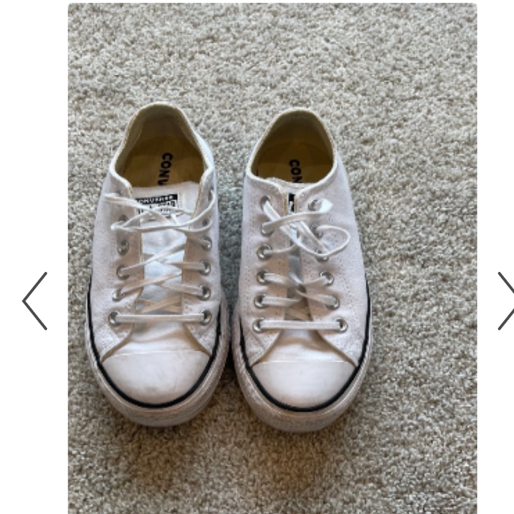 Converse White Platform Sneakers